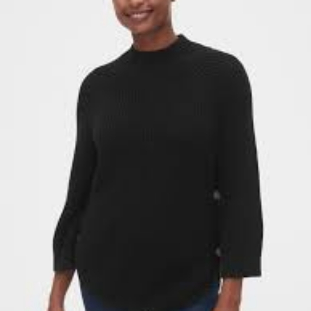 Maternity Side-Button Nursing Mockneck Sweater | Gap